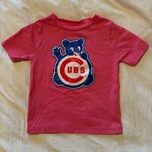 Toddler Chicago Cubs Pink Tshirt
